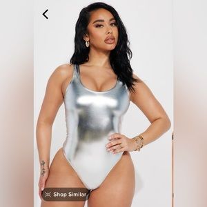 NEW!!! Jodie Metallic 1 Piece Swimsuit - SILVER